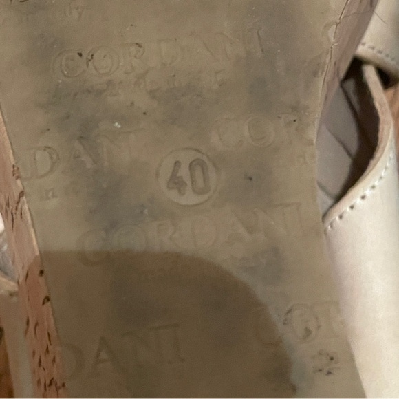 Cordani Slingback Wedge Leather Cork Platform Sandal, Size 40, GUC, “Julia” - Picture 13 of 15